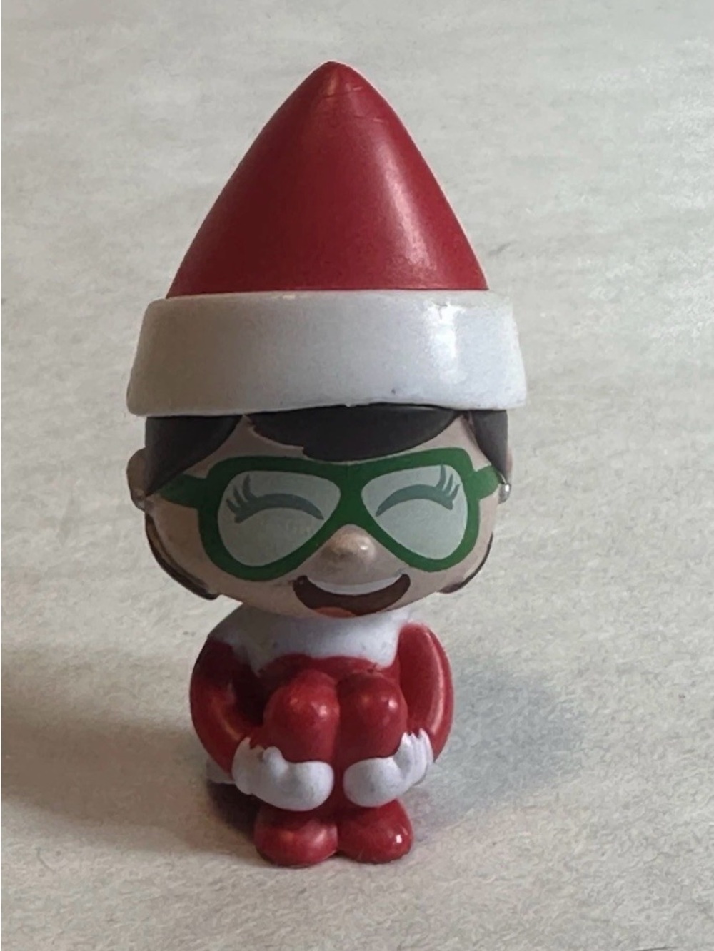 Elf On The Shelf Mini Figure Collectible Sitting Girl Green Glasses